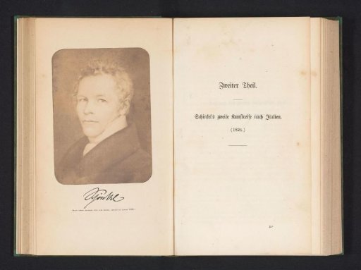 Photographic reproduction of a painting depicting a portrait of Carl Friedrich Schinkel