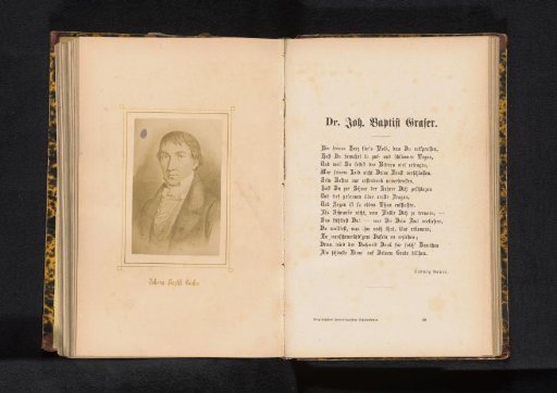 Photographic reproduction of a portrait of Johann Baptist Graser