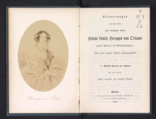 Memories from the Life of Her Royal Highness Helene Louise, Duchess of Orleans, born Princess of Mecklenburg-Schwerin