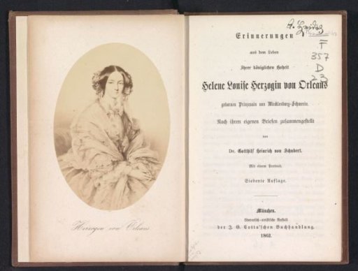 Photographic reproduction of a painting depicting a portrait of Helene Luise Elisabeth zu Mecklenburg-Schwerin