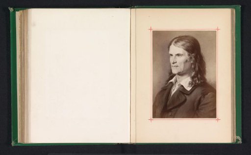 Photographic reproduction of a portrait of Friedrich Rückert by Carl Jäger