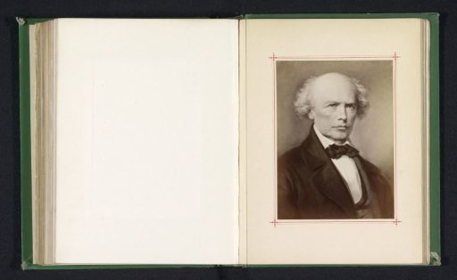 Photographic reproduction of a portrait of Ludwig Uhland by Carl Jäger