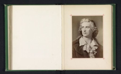 Photographic reproduction of a portrait of Friedrich von Schiller by Carl Jäger