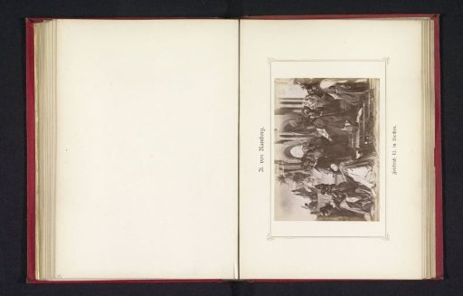 Photographic reproduction of a painting depicting Emperor Frederick II in Sicily