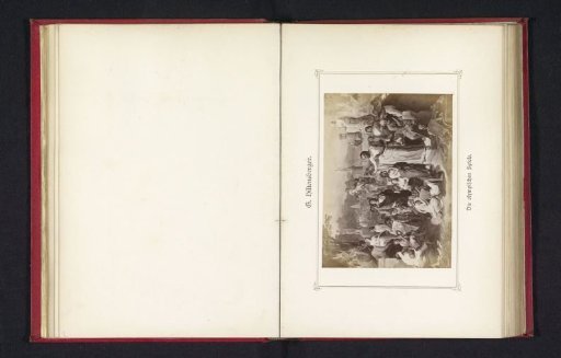 Photographic reproduction of a painting depicting a lecture at the Olympic Games