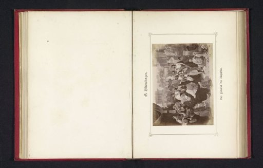 Photographic reproduction of a painting depicting Emperor Augustus and his court in Rome