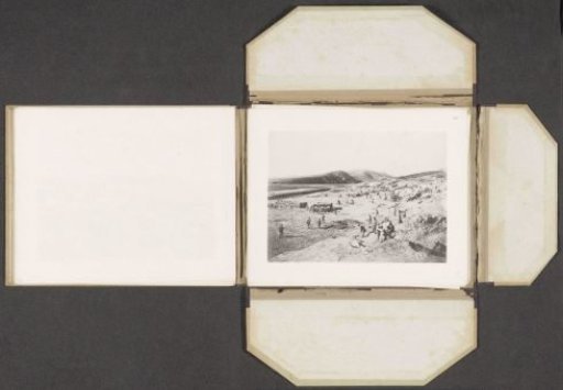Workers preparing the construction of a railway line at Port Arthur