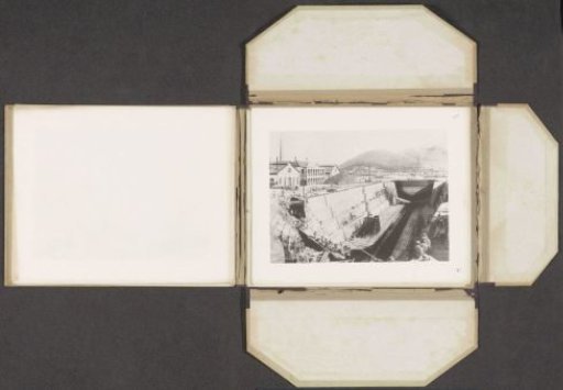 View of a dry dock at Port Arthur