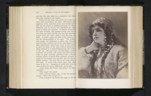 Photographic reproduction of a painting, depicting a portrait of an unknown woman with a fez