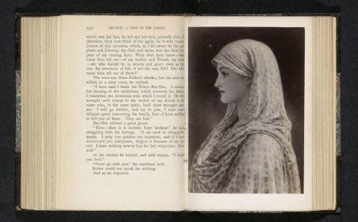 Photographic reproduction of a painting, depicting a portrait of an unknown woman with a veil