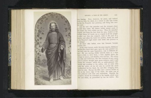 Photographic reproduction of a print depicting Christ between a vine