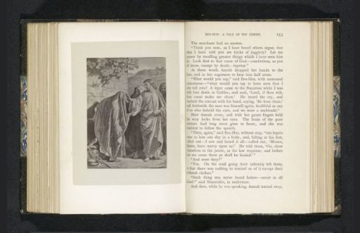 Photographic reproduction of a print depicting Christ healing a leper