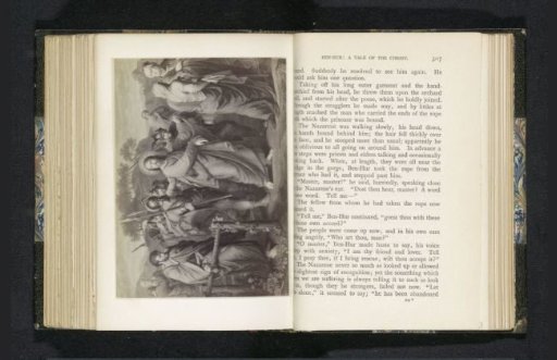 Photographic reproduction of a painting depicting Christ being led away by soldiers