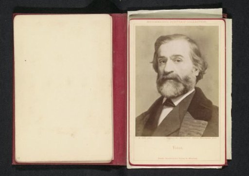 Photographic reproduction of a portrait of Giuseppe Verdi by Eugen Felix