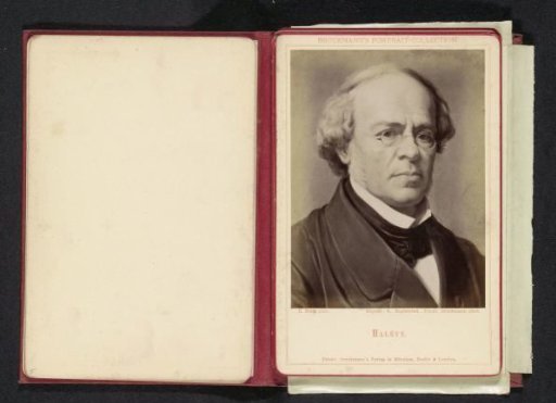 Photographic reproduction of a portrait of Jacques Fromental Halévy by Eugen Felix