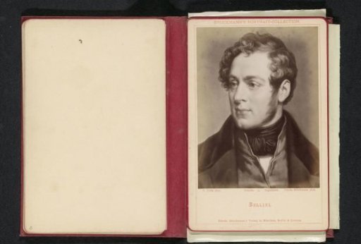 Photographic reproduction of a portrait of Vincenzo Bellini by Eugen Felix