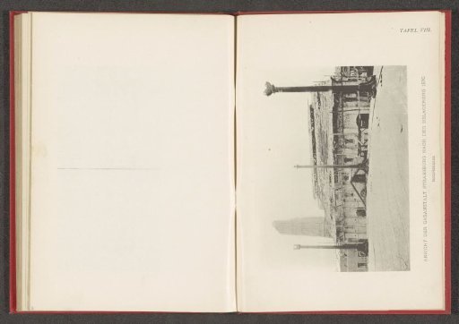 View of the remains of the building in front of the gasworks retort in Strasbourg after the destruction during the siege of 1870
