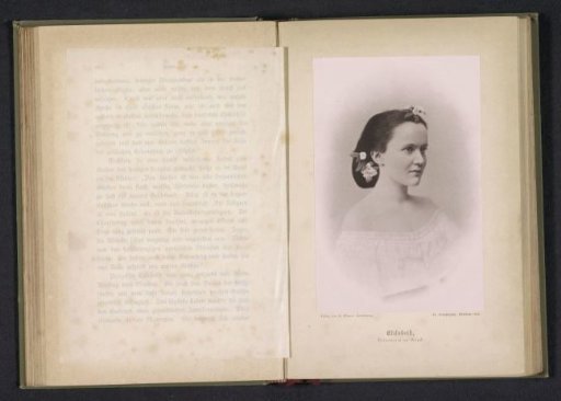 Photographic reproduction of a painting, depicting a portrait of Princess Elisabeth zu Wied