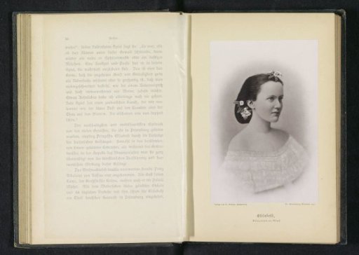 Photographic reproduction of a portrait of Elisabeth zu Wied as princess
