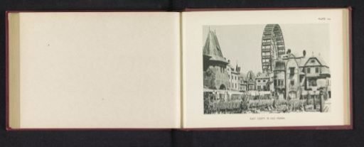 View of a square with replicas of historical buildings at the World's Columbian Exposition in Chicago in 1893