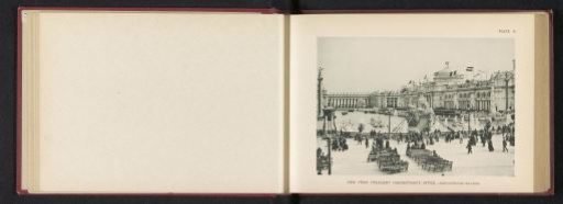 View of the central plaza of the World's Columbian Exposition in Chicago in 1893 with a large pond in the center containing a fountain by Frederick William MacMonnies