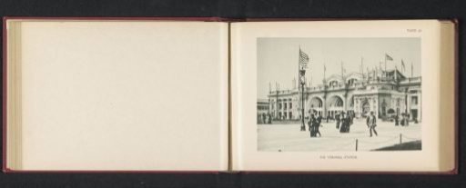 View of the railway station at the World's Columbian Exposition in Chicago in 1893