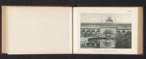 View of the Transportation Building with the Golden Door at the World's Columbian Exposition in Chicago in 1893