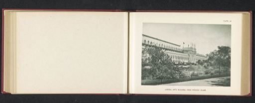 View of the building for technology and the fine arts during the World's Columbian Exposition in Chicago in 1893