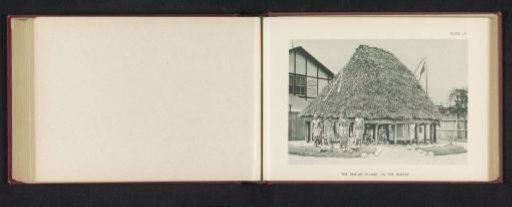 House and people from Samoa at the World's Columbian Exposition in Chicago in 1893