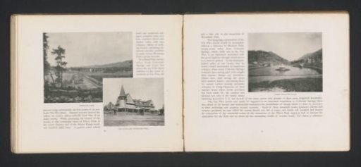 Photomontage of a view of Woodland Park and the Woodland Hotel