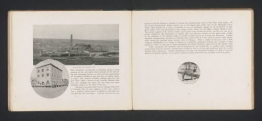 Photomontage of a view of Colorado City and a paint factory