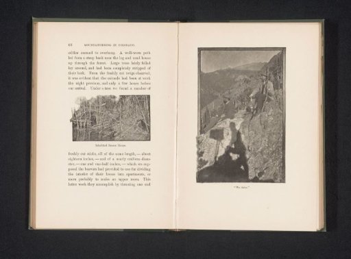 View of two men in the mountains