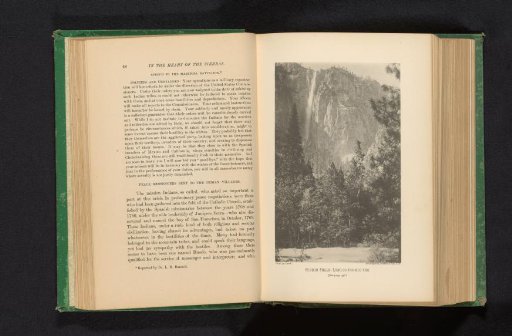 View of Ribbon Fall waterfall in Yosemite Valley, California