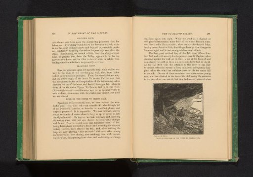 Man in a cave in Yosemite Valley, California