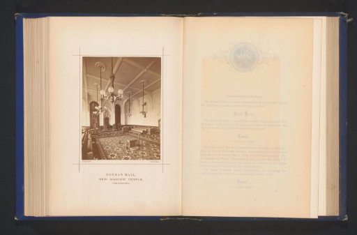 Interior of the Temple of Freemasonry in Philadelphia