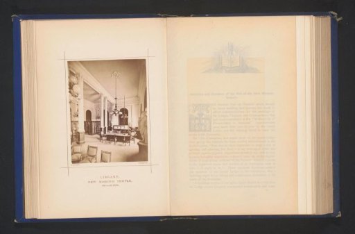 Interior of the library of the Masonic temple in Philadelphia