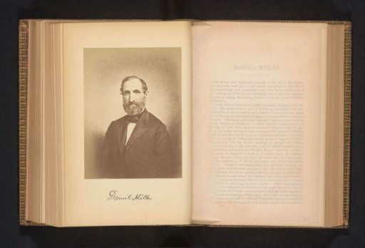 Photographic reproduction of a portrait of Daniel Miller