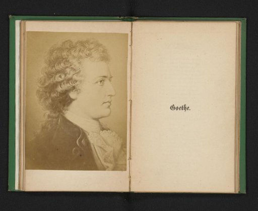 Photographic reproduction of a portrait of Johann Wolfgang von Goethe