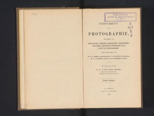 Journal for photography, serving photographers, painters, lithographers, book printers, military personnel, engravers and dilettantes in the art of photography