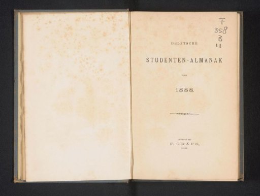 Delft Student Almanac for 1888