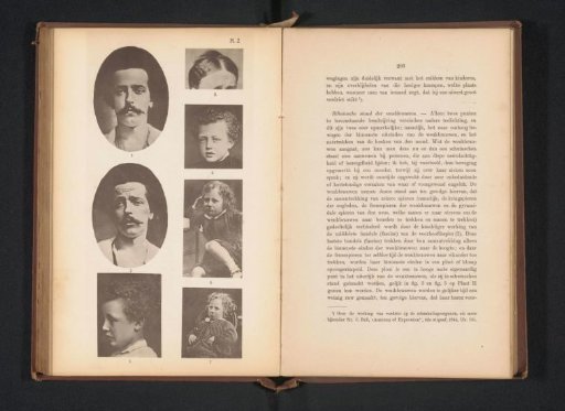 Overview of seven photographs illustrating people with different facial expressions