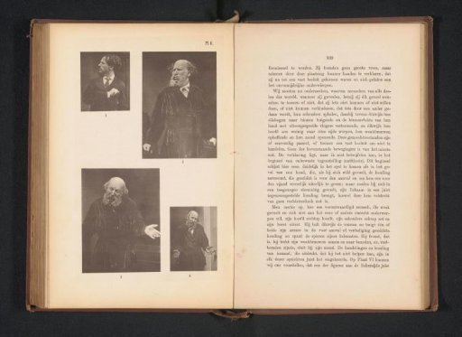 Overview of four photographs of men illustrating differences in body language, including three self-portraits by Oscar Gustave Rejlander