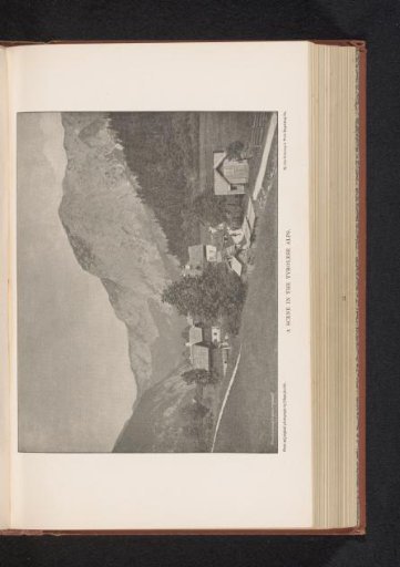 View of a few houses in the Tyrolean Alps