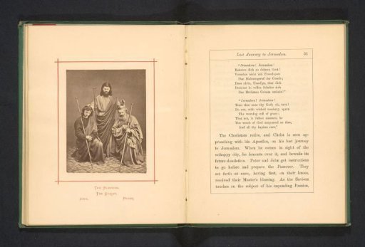 Three actors in costume from the Passion Play in Oberammergau in 1871