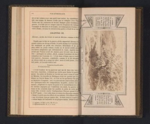 Photographic reproduction of a drawing, depicting a landscape near Oratino