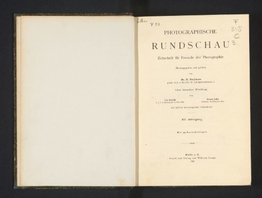 Photographische Rundschau: Zeitschrift für Freunde der Photographie