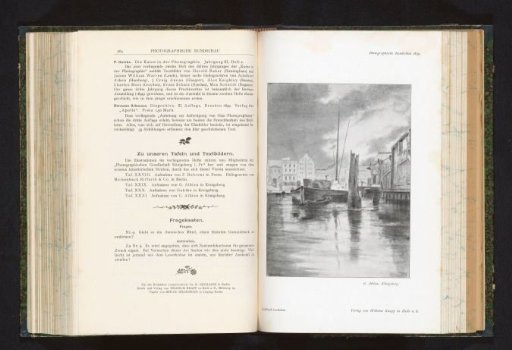 Reproduction of a drawing of a boat in a harbor