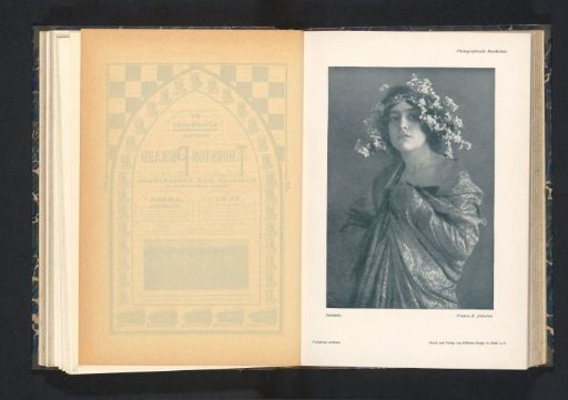 Portrait of an unknown woman with a shawl and a flower wreath