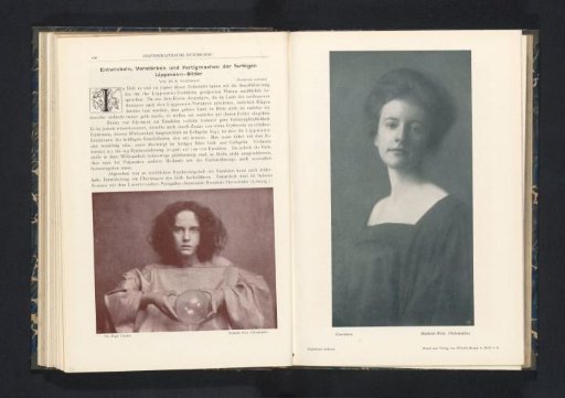 Portrait of an unknown woman with a glass sphere