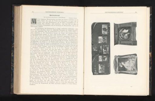 View of three frames with photographs